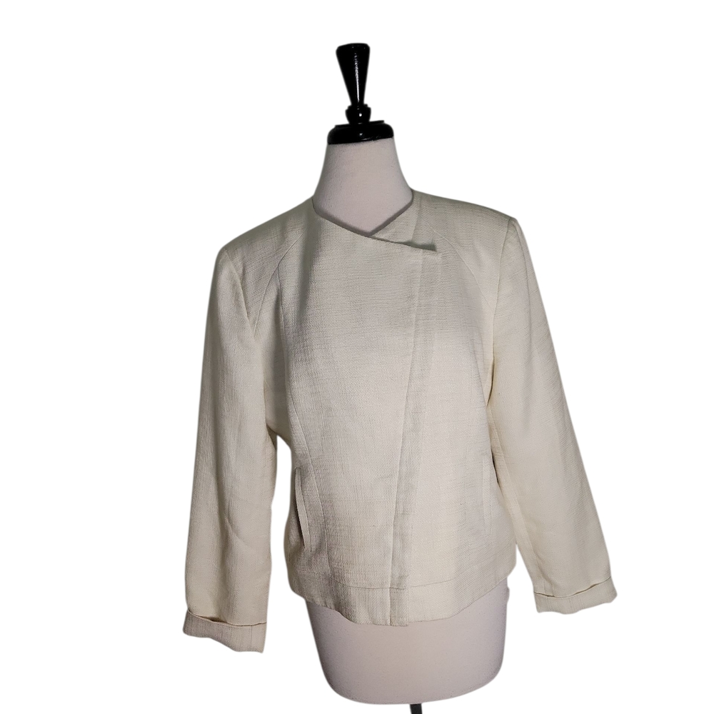 Tahari Winter White Women's Blazer SZ L